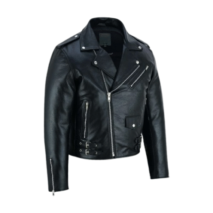BRANDO+ MOTORCYCLE LEATHER JACKET FOR MEN